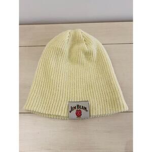 Jim Beam Knit Beanie Hat Drink Smart Cream Gag Gift Adult Whiskey Bourbon Swag